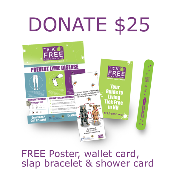 Donate $25 for a free poster, wallet card, shower card and a slap bracelet.
