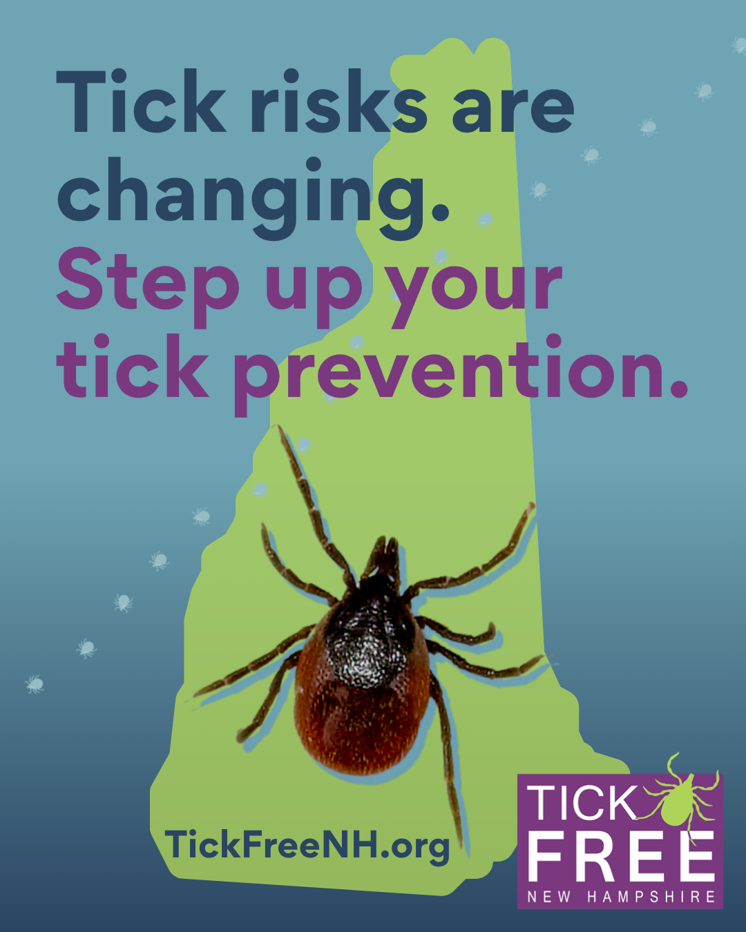 Tick risks are changing. Step up your tick prevention. | tickfreenh.org | Tick Free NH