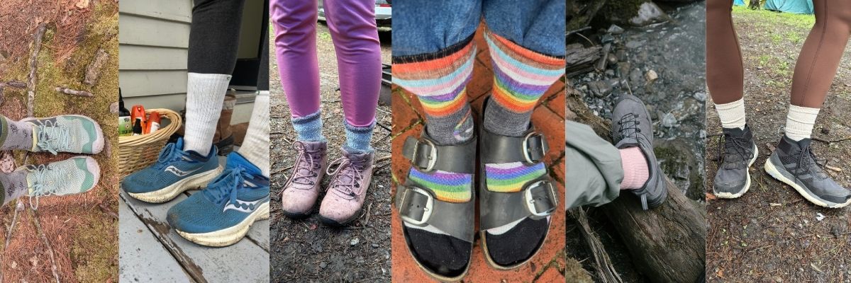 Socks pulled up and pants tucked in for tick protection